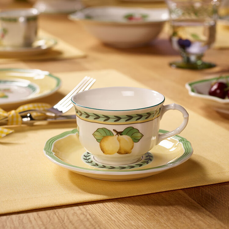 唯寶餐具德國VilleroyBoch唯寶陶瓷餐具法式花園湯碗咖啡杯茶杯碟飯碗 茶杯碟200ML