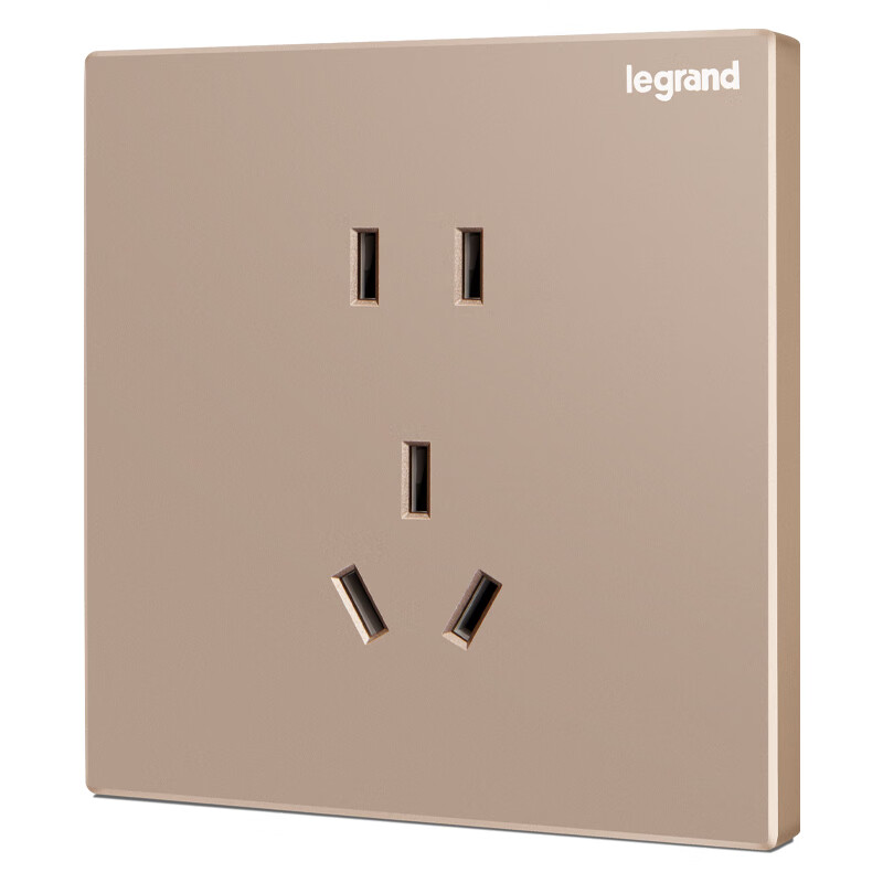 罗格朗 开关插座面板仕典米兰金家用86型五孔带USB墙壁电源暗装多孔插座 逸景玫瑰金五孔10只装 【开关插座清单报价】