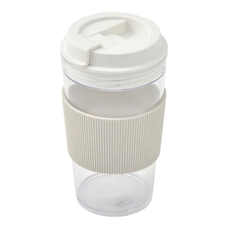 無(wú)印良品（MUJI）共聚酯 咖啡杯 540ml?附帶硅膠杯套塑料杯茶杯男女學(xué)生運(yùn)動(dòng)水杯