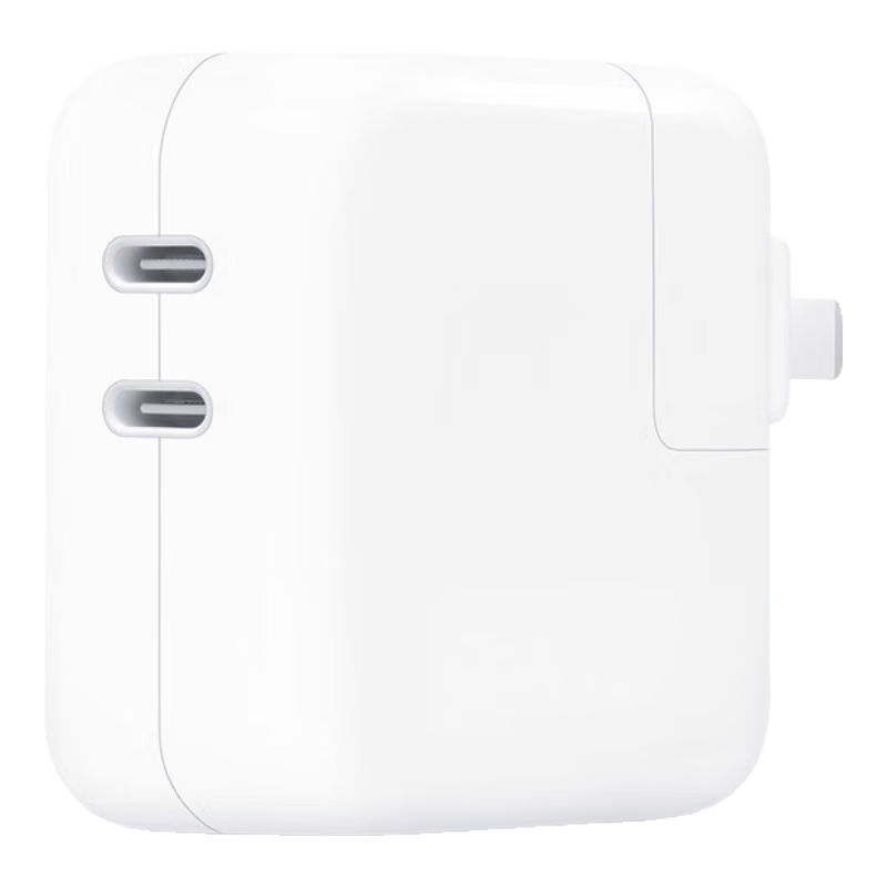 PLUS会员: Apple/苹果 35W双USB-C接口充电器-竖向苹果充电头双口充电器
