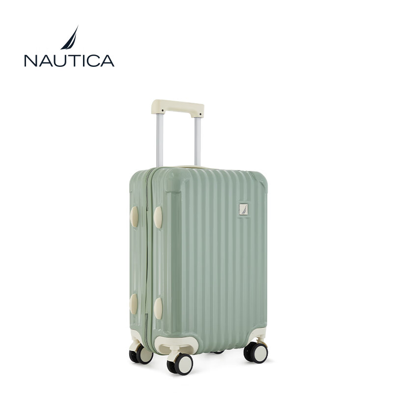 NAUTICA诺帝卡行李箱多尺寸可登机大容量商务通勤户外旅游防刮耐磨拉杆箱 海草绿 28英寸 -大容量长途【需托运】