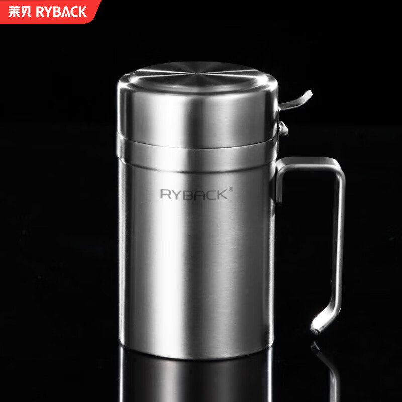 萊貝（RYBACK）萊貝304不銹鋼油壺控油防漏廚房油瓶加厚大容量油罐調味瓶醋瓶醬 550ml