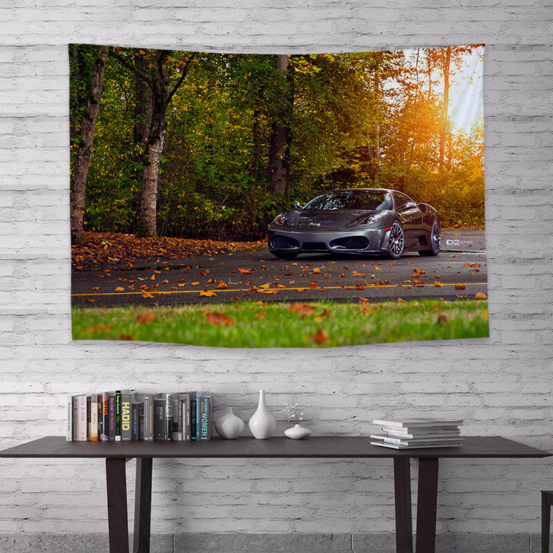 山头林村跑车直播背景布 豪车跑车汽车ins背景墙布房间床头直播间装饰