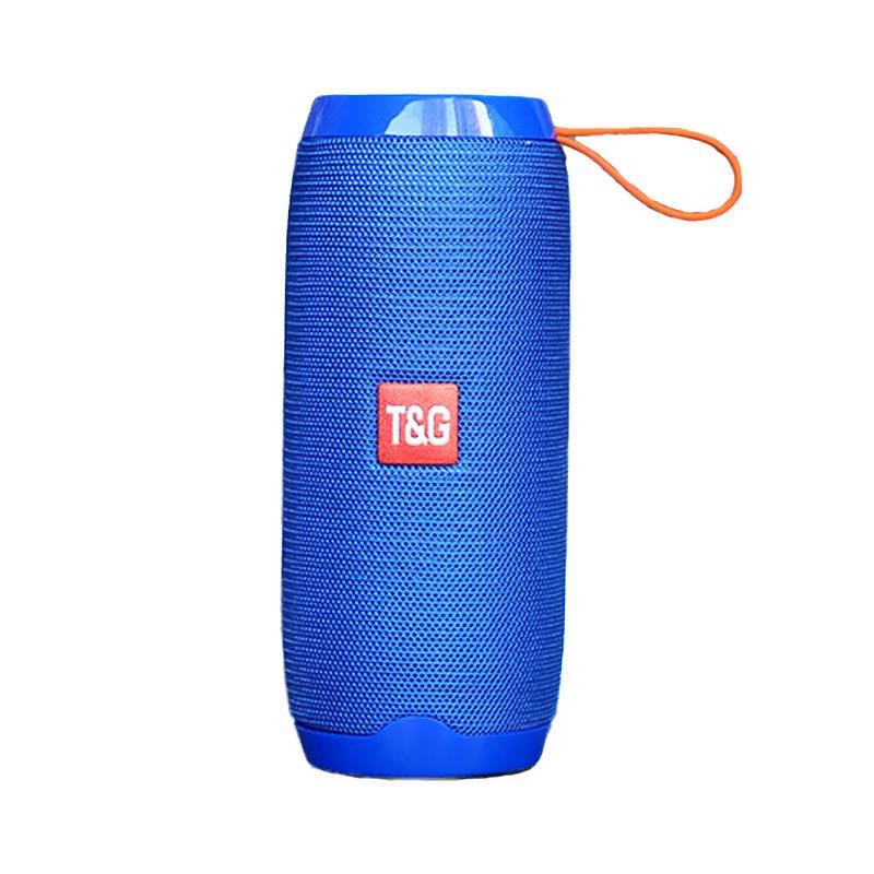 T&G TG106跨T音G106便式无线TG106蓝牙音响户外布艺境插卡箱迷你 蓝色
