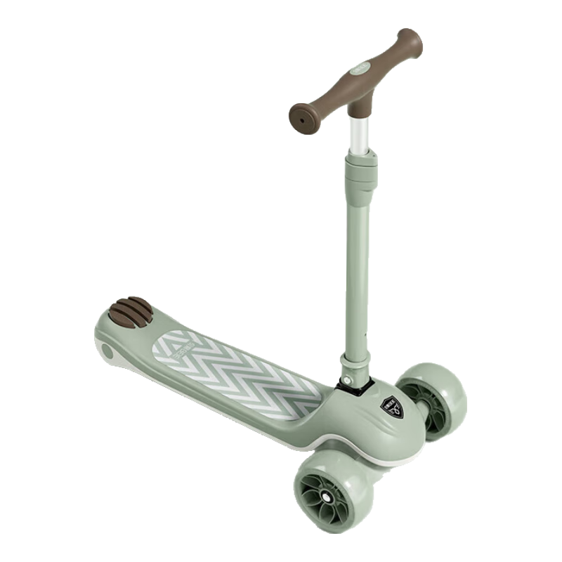 贝易至尊儿童滑板车可坐可骑滑1-2-3-6岁宝宝礼物男女多功能滑滑车 【单板】剑桥绿-加宽踏板荐3岁+