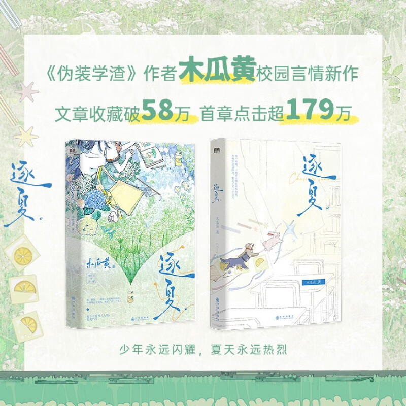 逐夏1-2完结篇 木瓜黄校园言情新作 逐夏1