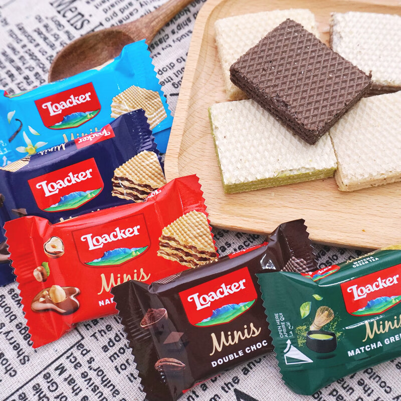 莱家意大利进口Loacker迷你威化饼干10g小包装榛子香草巧克力婚庆喜饼 多口味(≥6)混搭 10gX60小包