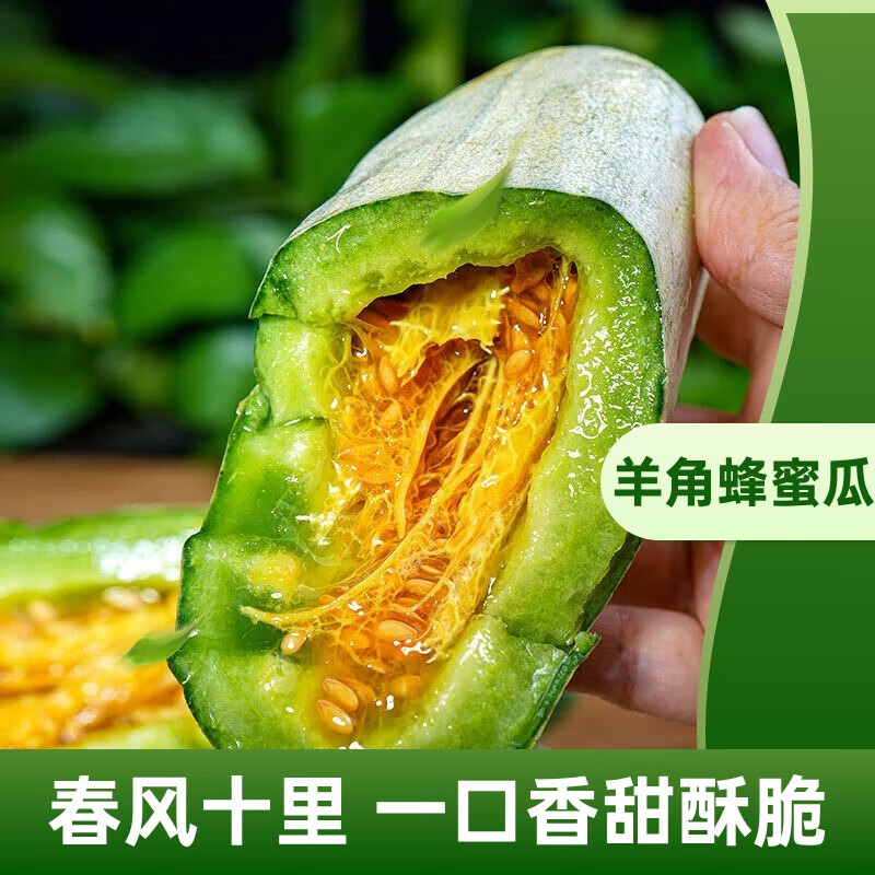 之味珍选【头茬】山东羊角蜜瓜4.5-5斤精选脆甜小蜜瓜新鲜蔬菜水果送货