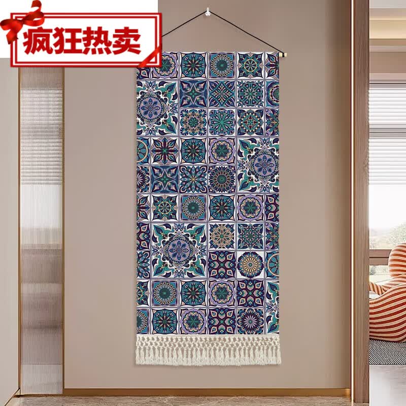 西藏民族风装饰背景特色墙艺术挂毯文艺餐厅挂布卧室客厅玄关 g193