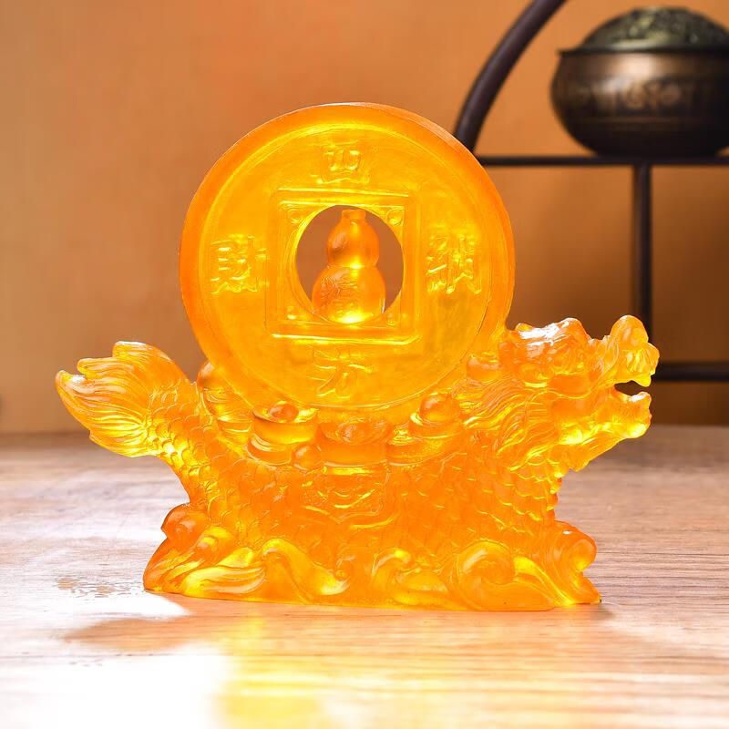 周末岛吉宏通宝阵琉璃摆件2023年办公室书房生日礼物摆设吉祥物 摆件