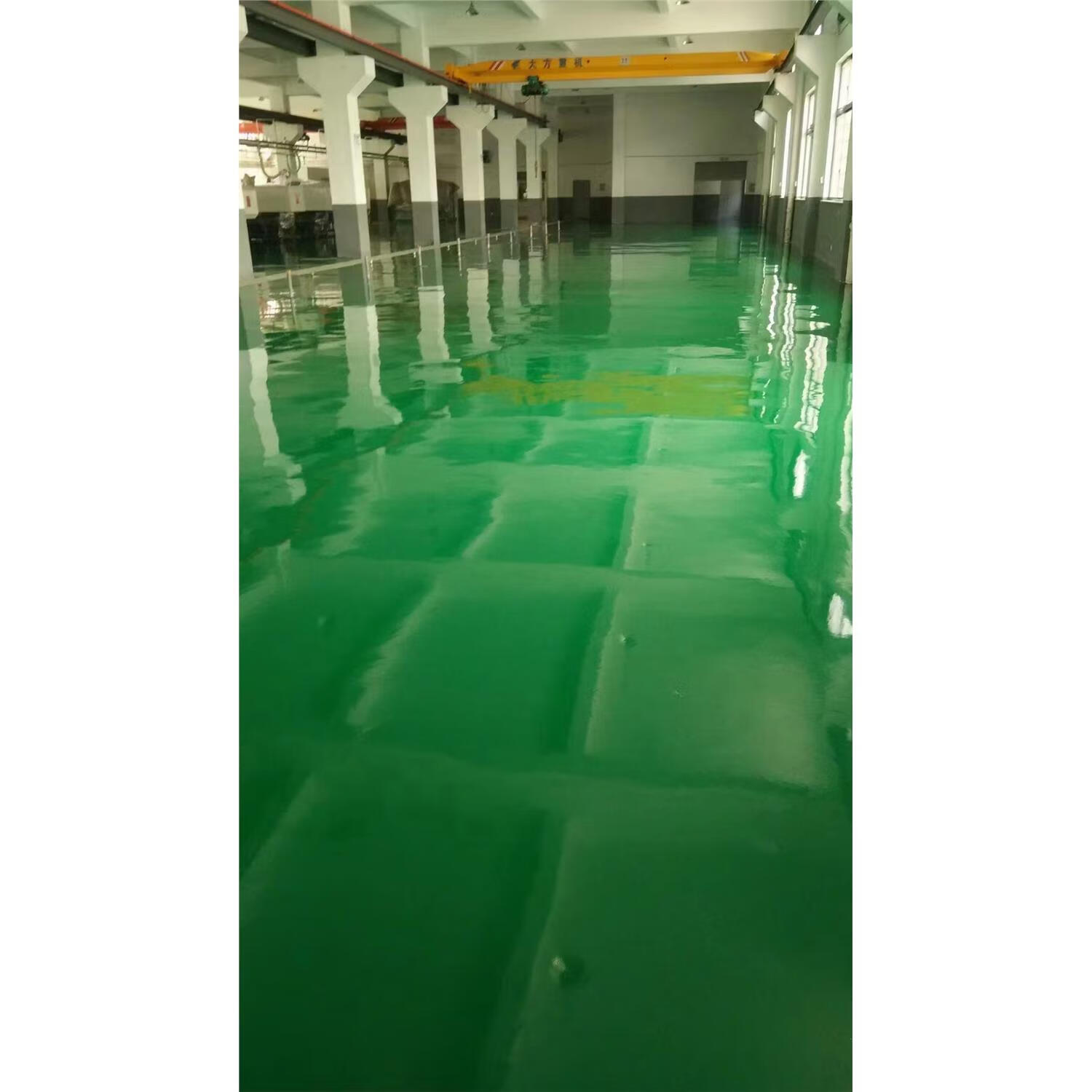 地坪漆包工包料施工防静电自流平净化车间厂房地下车库水泥地 绿色