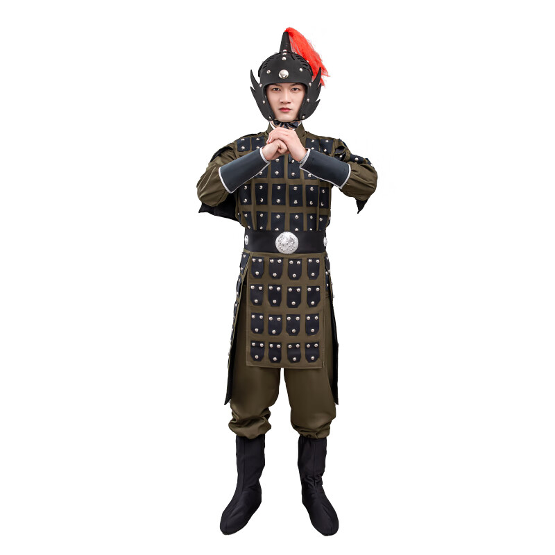 席佰古装汉服演出古代将军盔甲 儿童汉服成人战袍盔甲三国花木兰士兵