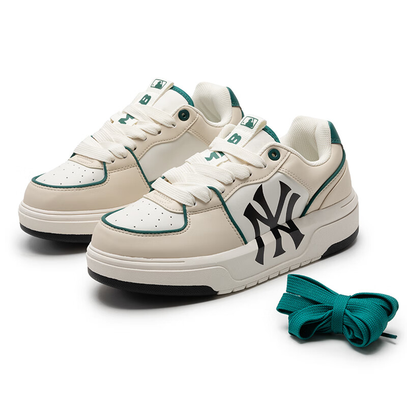 MLB官方运动鞋女鞋子 25情侣板鞋男增高休闲鞋透气学长鞋3ASXCLB3N 纽约洋基队/深绿色 37.5 235