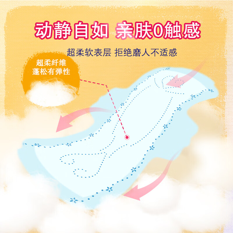 爱璐茜(elis)大王自在瞬吸干爽透气卫生巾 【日用】250mm*52片(4包)