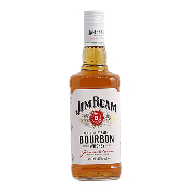 三得利金宾波本威士忌750ml占边Jim Beam美国原装进口洋酒可乐桶白占边 金宾白占边波本 750mL 1瓶