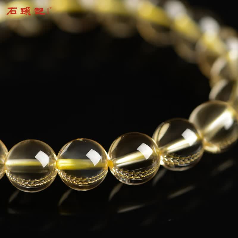 石头记(istone)黄水晶手链单圈黄晶手串简约新中式生日礼物520送女友 C款12mm(219601419)