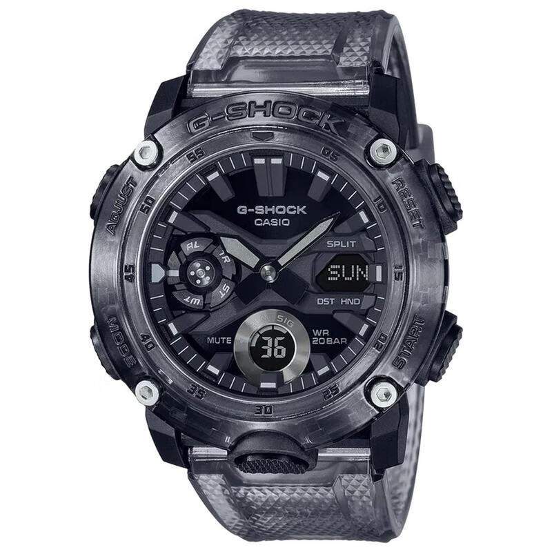 卡西欧(casio)男士手表 g-shock冰韧透明灰时尚运动防水腕表 送男友