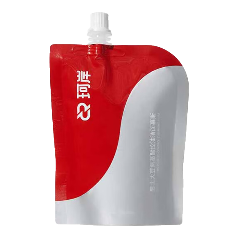 珂岸华熙生物氨基酸控油洁面慕斯男士控油袋装洗面奶补充装150ml