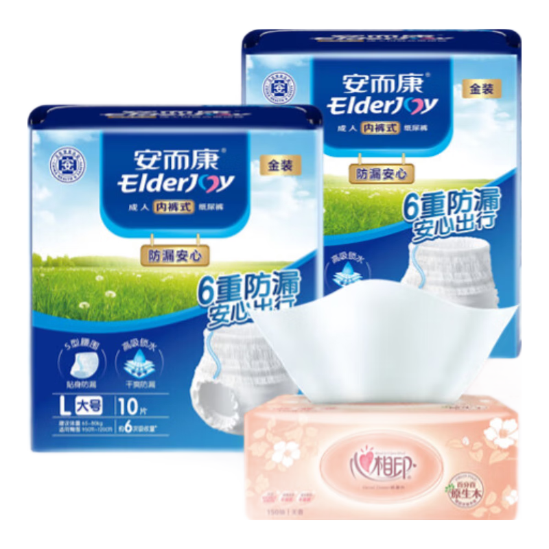 ���ڲ�������������Elderjoy����©���ĳ��������� ��Ůͨ�ð�����������ʪ���ٷְ�ԭľ�� ��©L10Ƭ*2 37.2Ԫ