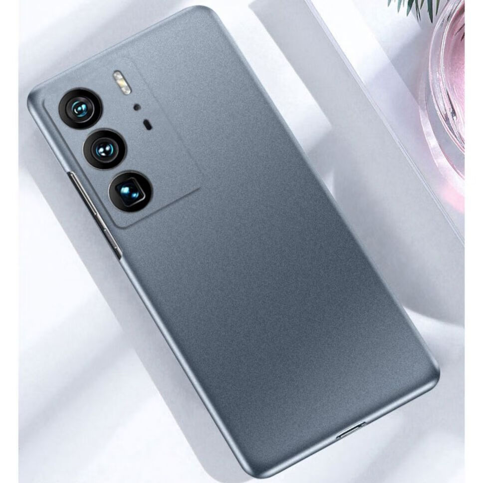 中兴axon40ultra磨砂手机壳a40pro软 【奶奶灰*单壳无膜】防滑真磨砂
