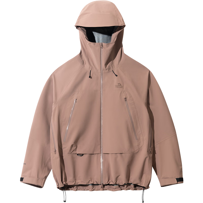 伯希和（Pelliot）【成毅同款】【山壳】冲锋衣男女户外硬壳外套防风防水夹克登山服 【男女同款】枯玫粉/全防护硬壳 XS【偏大一码】