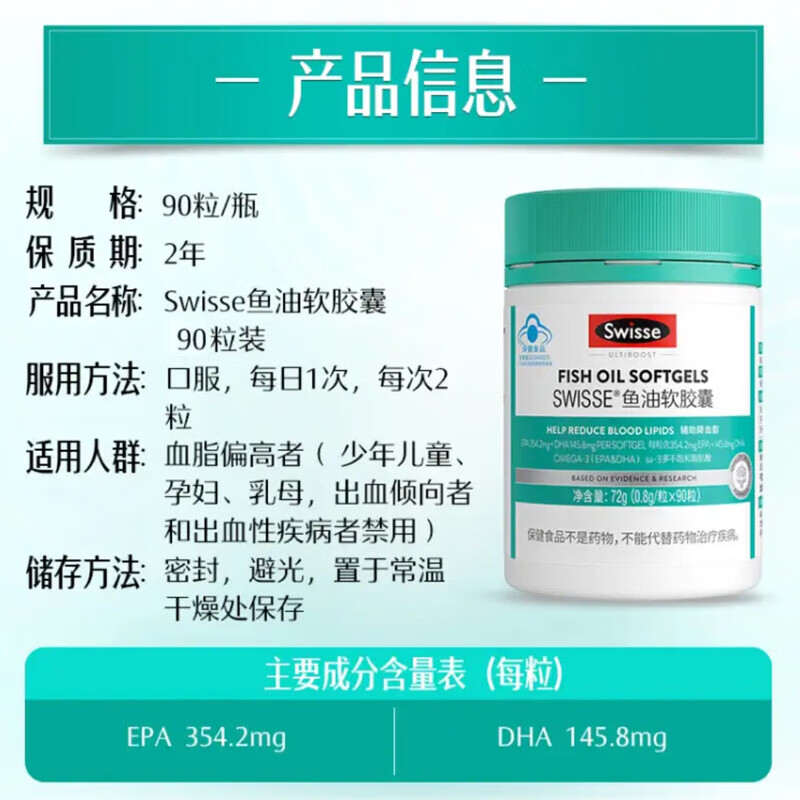 Swisse斯维诗辅酶q10中老年增强免疫抗氧化送长辈银发礼盒保健品 辅酶Q10软胶囊2瓶+深海鱼油2瓶礼盒装