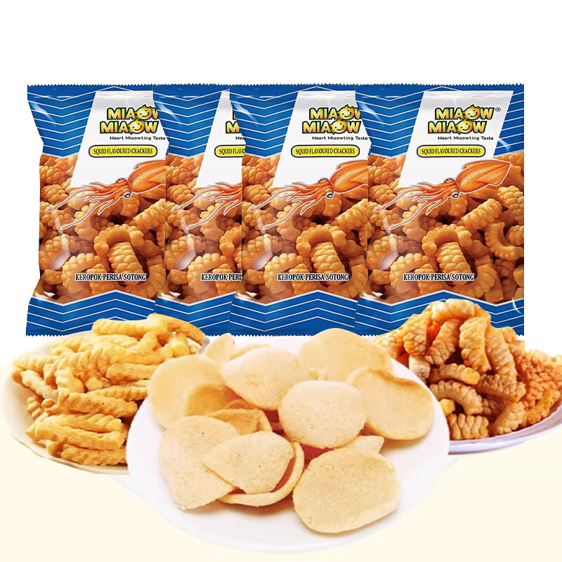 miaow miaow妙妙 鱿鱼卷(膨化食品)60g/袋 进口零食 休闲 鱿鱼卷60g4