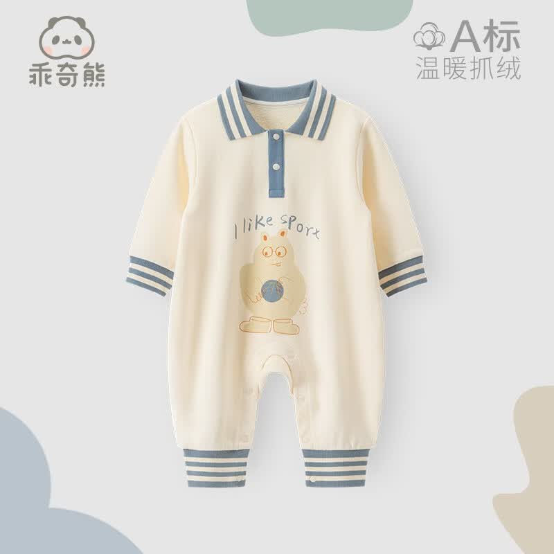 乖奇熊男女宝宝国风假两件哈衣春秋季婴儿长袖纯棉连体衣服外出爬服秋装 米黄/蓝灰 73cm属于什么档次？