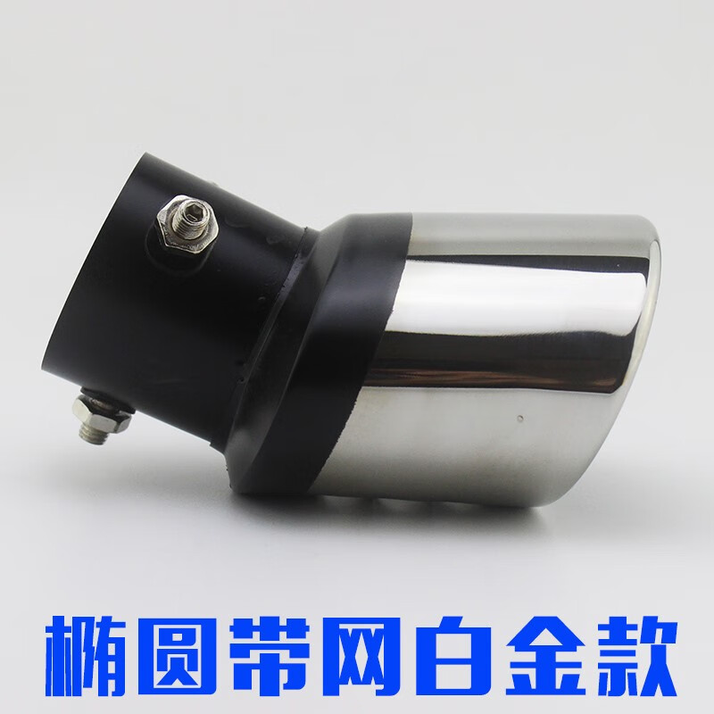 麗田適用于豐田亞洲龍雙擎改裝排氣管尾喉尾氣罩套裝飾件汽車用品配件 橢圓帶網(wǎng)白金款1個(gè) 支持安裝