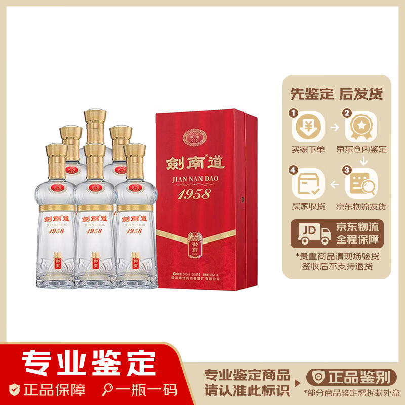 剑南春【先鉴后发】剑南道浓香型高度白酒52度 2020年 500ml 6瓶 剑南