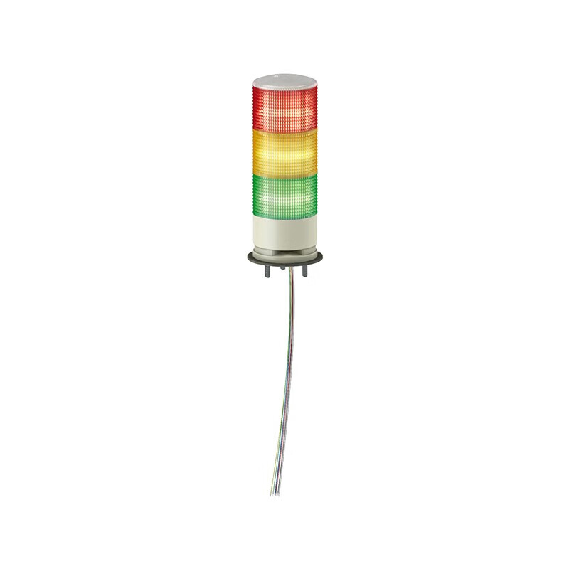 施耐德电气3层信号灯柱和报警器 红/橙/绿 LED 常亮 24VAC/DC 60mm 无蜂鸣器 基座安装 XVGB3W
