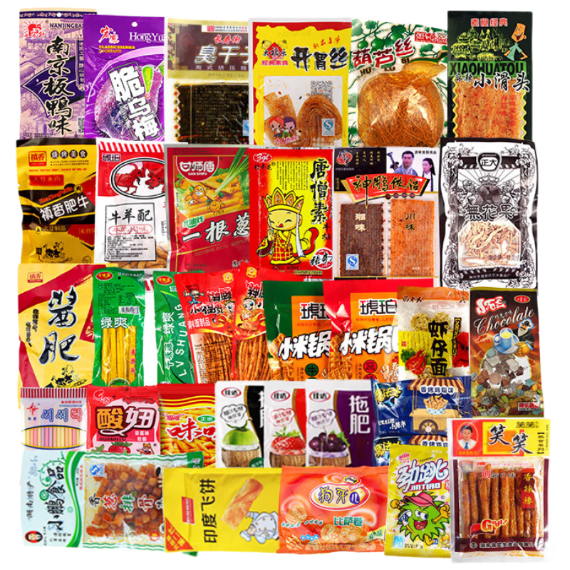 享食兔 零食辣条大礼包整箱30包老式童年怀旧零食辣片混合口味休闲零食