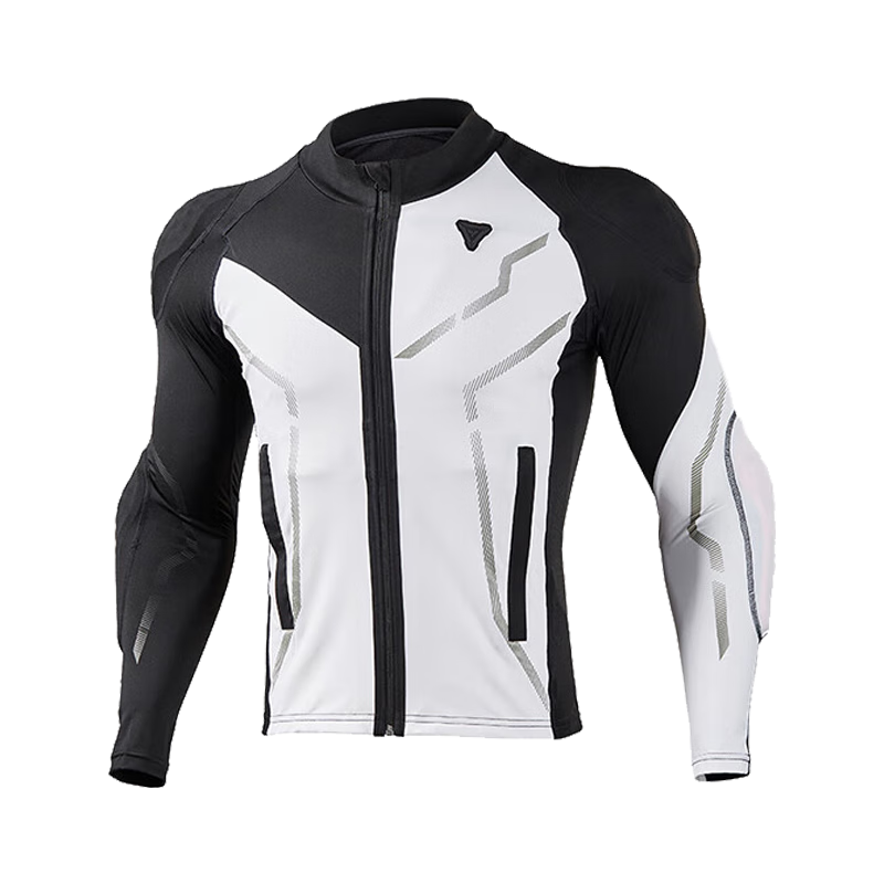 杜漢馭風(fēng)摩托車(chē)騎行護甲衣男女透氣速干機車(chē)騎行服防摔CE護具軟甲衣 白色 L-XL