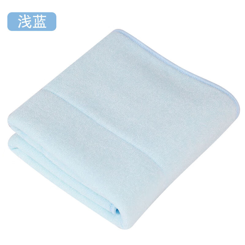 远嘉妮天然乳胶毛巾防螨强吸水家用成人洗脸方巾超柔 浅蓝 擦手用30*