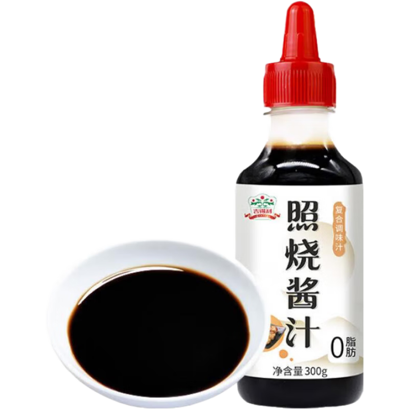 吉得利吉得利肪照燒醬汁*健身輕食日式沙拉豬排壽司鰻魚飯醬 照燒汁300g*2