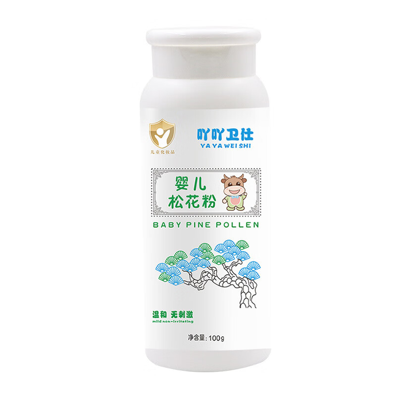 吖吖卫仕婴儿松花粉宝宝新生儿爽身专用痱子粉100g爽肤爽身粉 100g