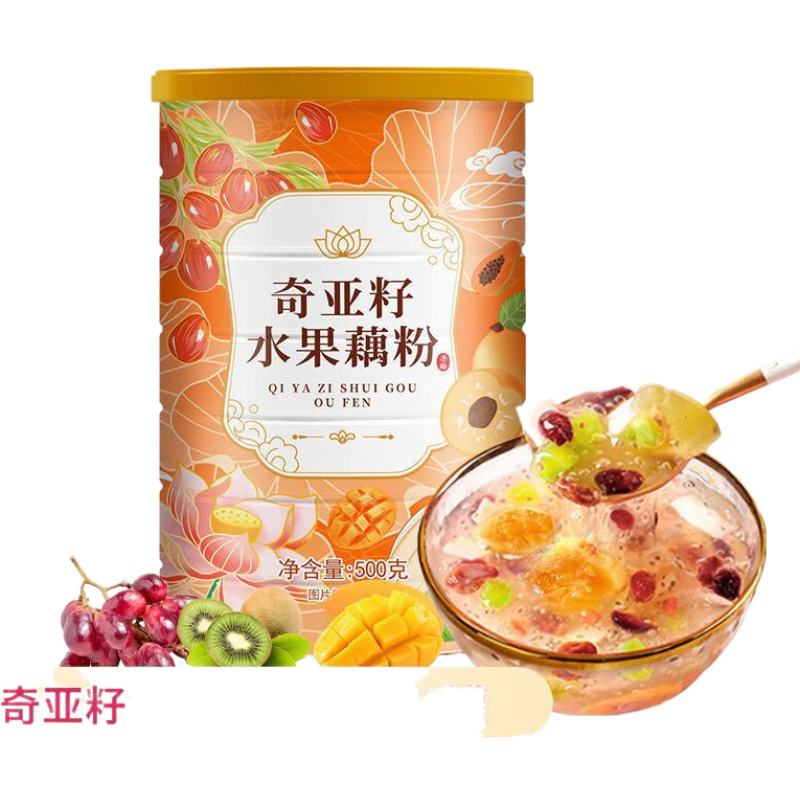燕花姬（YANHUAJI）燕花姬桂花堅(jiān)果藕粉羹蓮藕粉桂圓紅棗枸杞藕粉奇亞籽水果藕粉代餐 奇亞籽水果藕粉