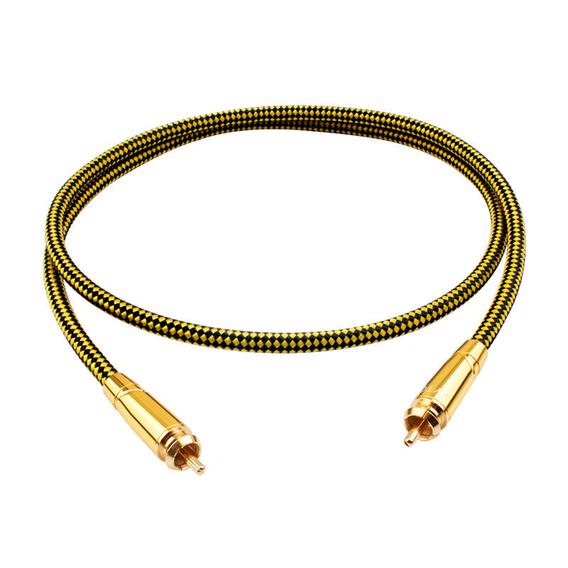 发烧数字同轴音频线单晶铜镀银音响音箱spdif信号hifi连接线 6n单晶铜