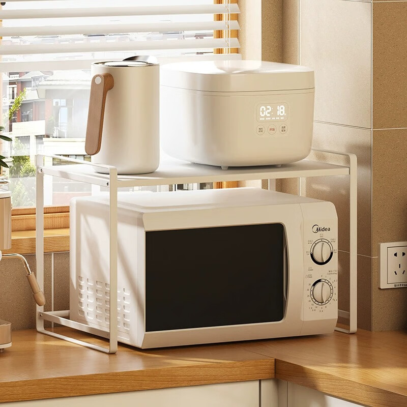 文枝微波炉架子置物架台面烤箱双层多功能桌面厨房新款收纳架家用橱柜