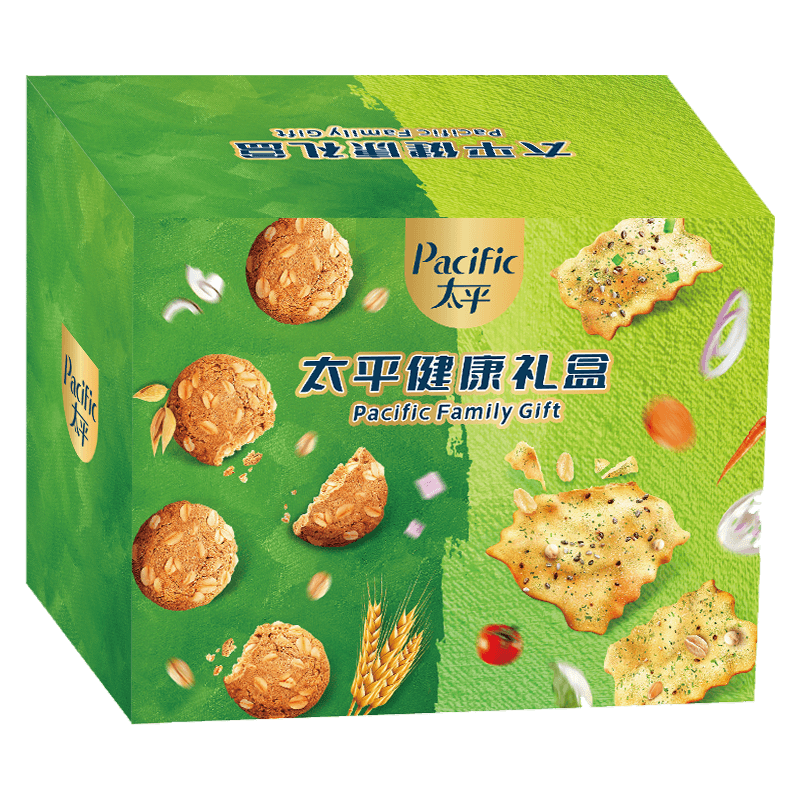 Pacific 太平 咔咔脆 饼干轻享礼盒 3口味 340g（混合蔬菜味+酸乳酪洋葱味+醇香燕麦味）
