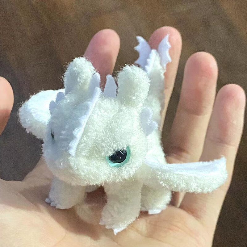 维诺亚扭扭龙羊毛扭扭棒毛根材料包恐龙手工礼物毛条小龙崽玩偶 白色