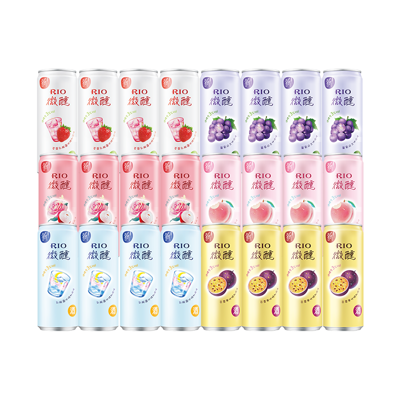锐澳（RIO）预调  鸡尾酒 果酒  微醺3度 整箱  330ml*24罐 聚会送礼