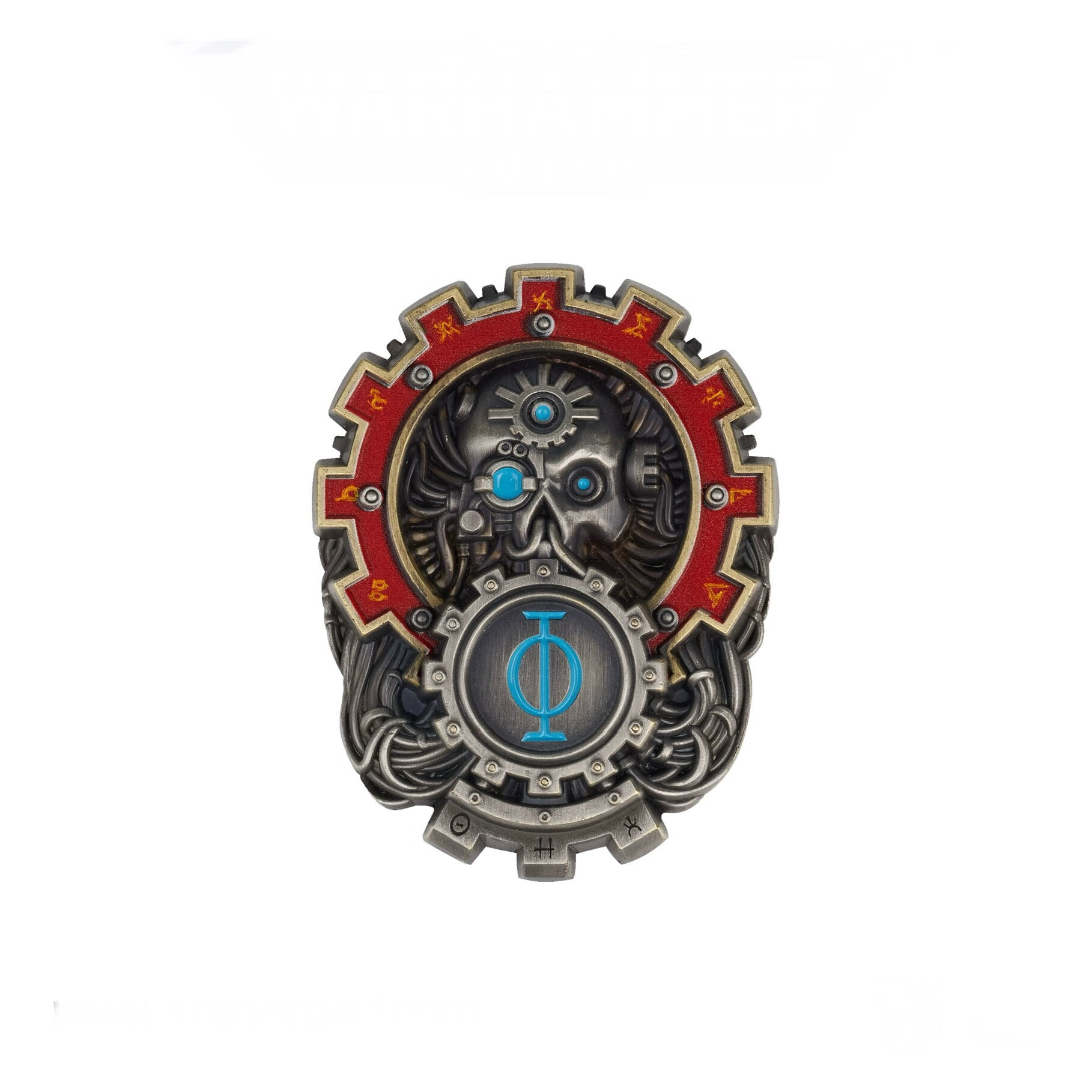 诗迦努战锤40k 游戏周边万机之神机械神教印记徽章 胸针款