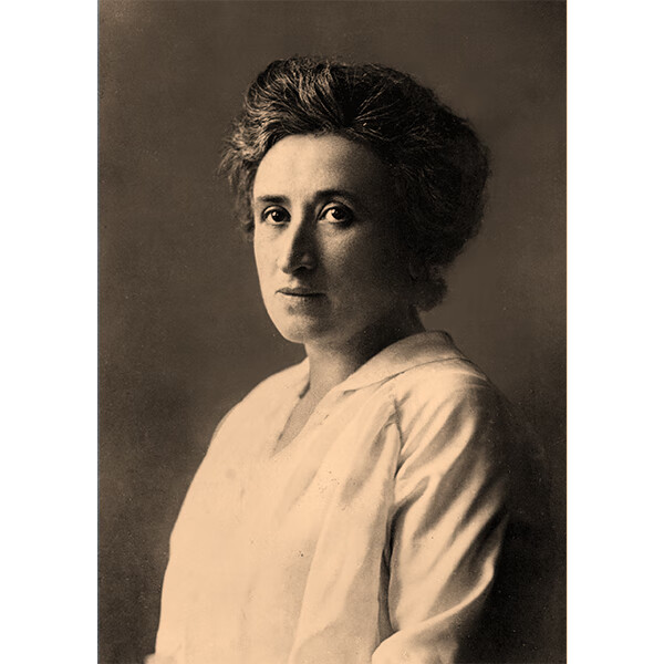 罗莎卢森堡德国政治家海报怀旧复古牛皮纸装饰壁画挂画画框相框 白色