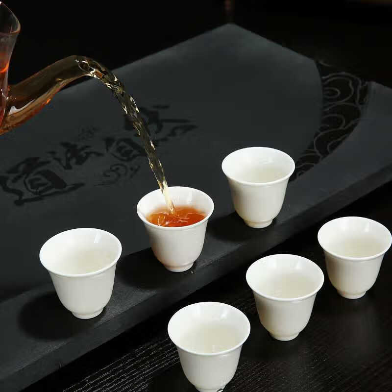 创京懿选共举杯三钱杯白瓷小酒杯5ml毫升上供祭祖祭祀老式陶瓷白酒小