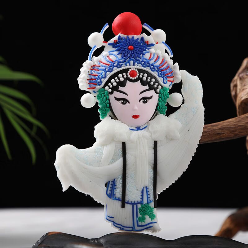 脸谱个性创意立体人物冰箱贴磁性贴中国风纪念品贈老外小礼品 白素贞
