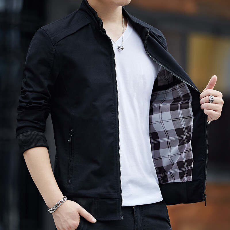 舒晋男士外套春秋季新款潮流牛仔工装男装夹克秋冬装秋装上衣 9802