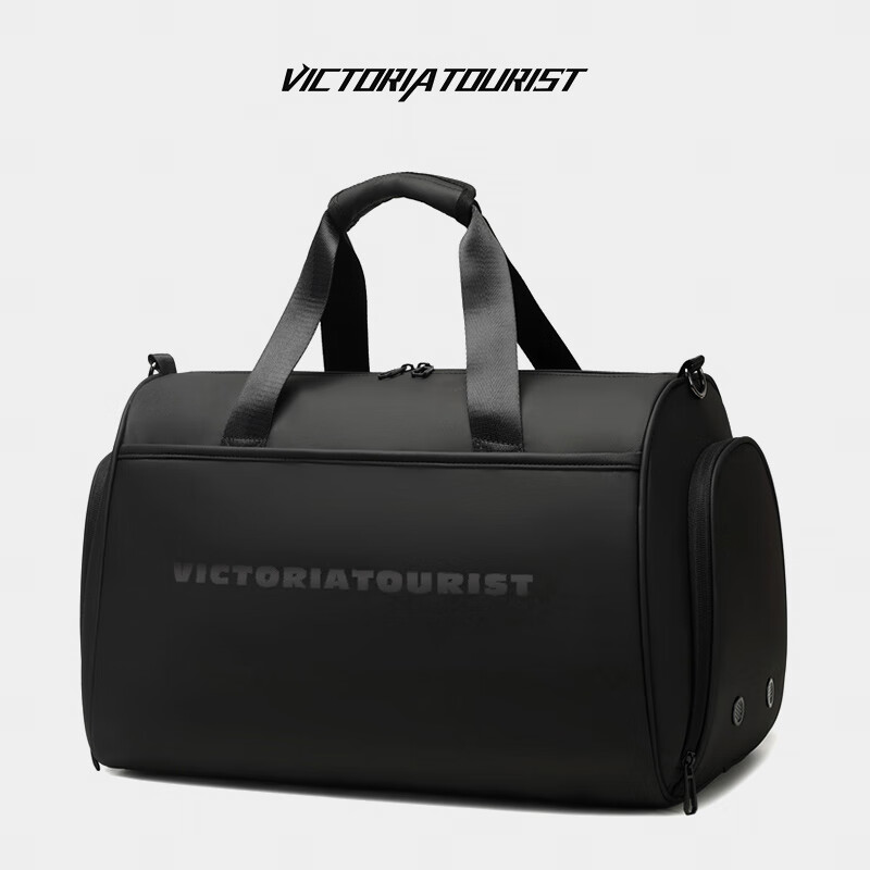 维多利亚旅行者旅行包男手提行李包大容量健身包干湿分离旅行袋短途出差旅游行李袋V7033 黑色