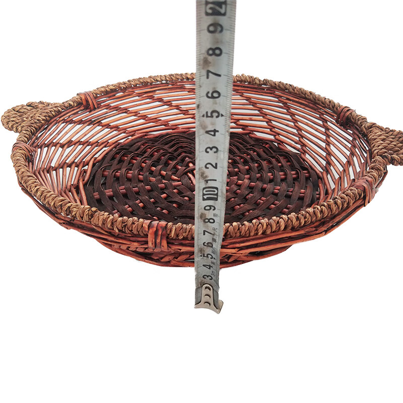 大盘鸡盘子饭店特色菜盘临沂炒鸡盘子剁椒鱼头 30cm 单个柳编托直径高