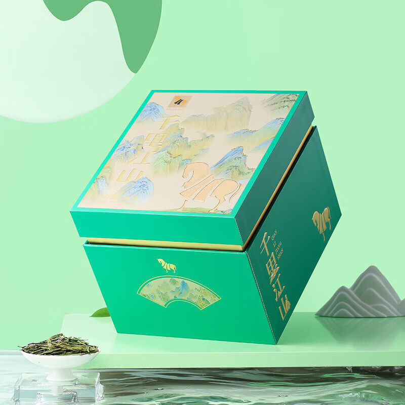 八马茶业绿茶 千里江山龙井茶特级160g 2024年明前瓷罐装 茶叶送礼